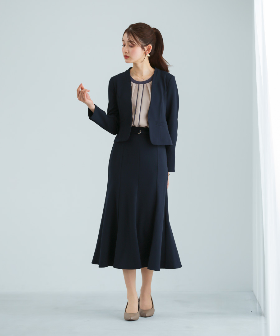 洗えて動けるワーママスーツのスカートタイプ！【手洗いできるハイ