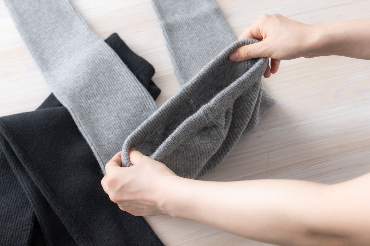 ALFRED ROWLAND London カシミヤ100%レギンス Mグレー