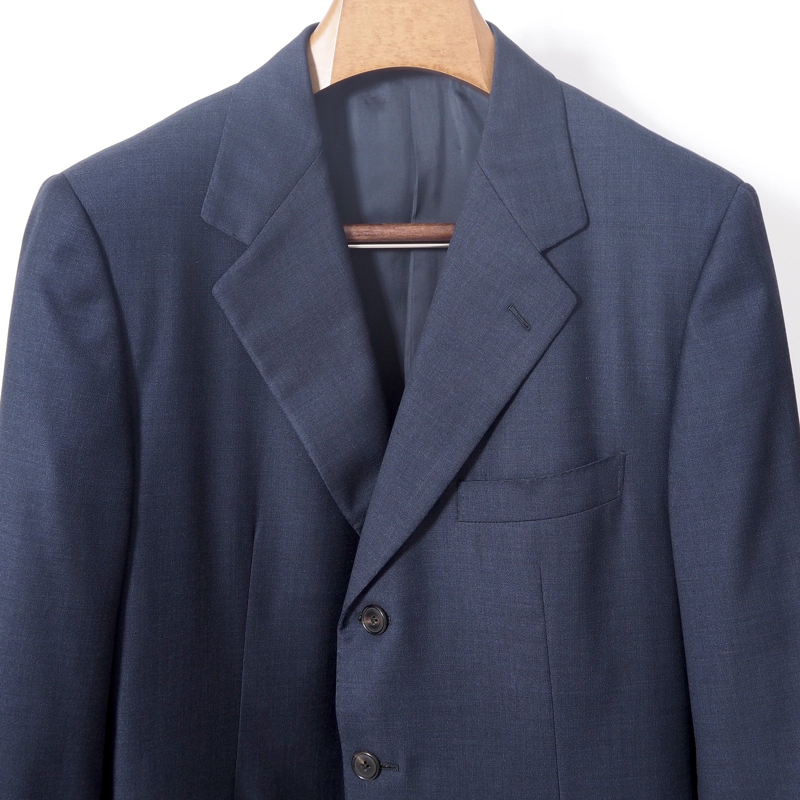 エルメス HERMES ウール Super150's 上質ウール スーツ 50 ネイビー