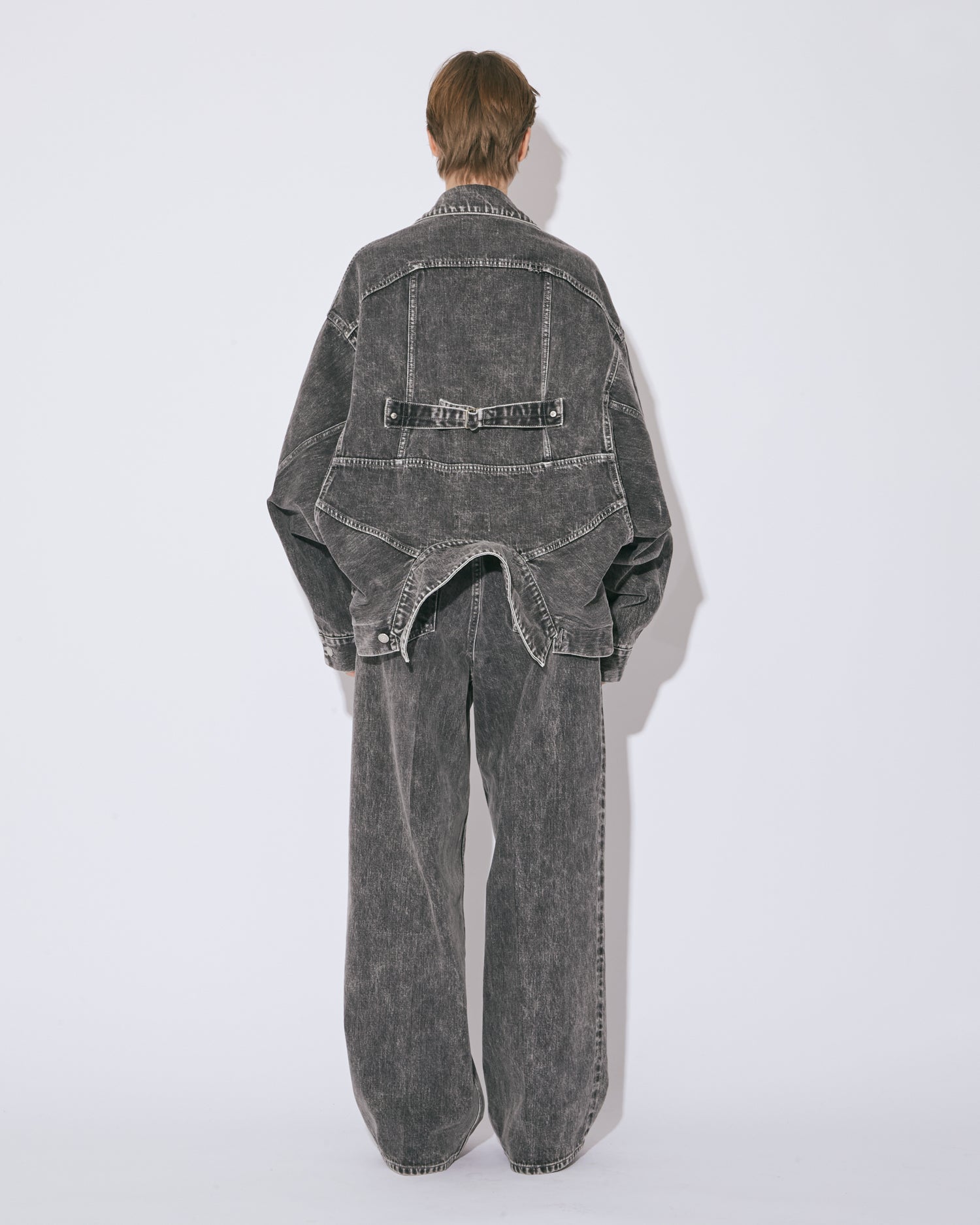 double-end selvedge denim blouson blk bleach – beautiful people