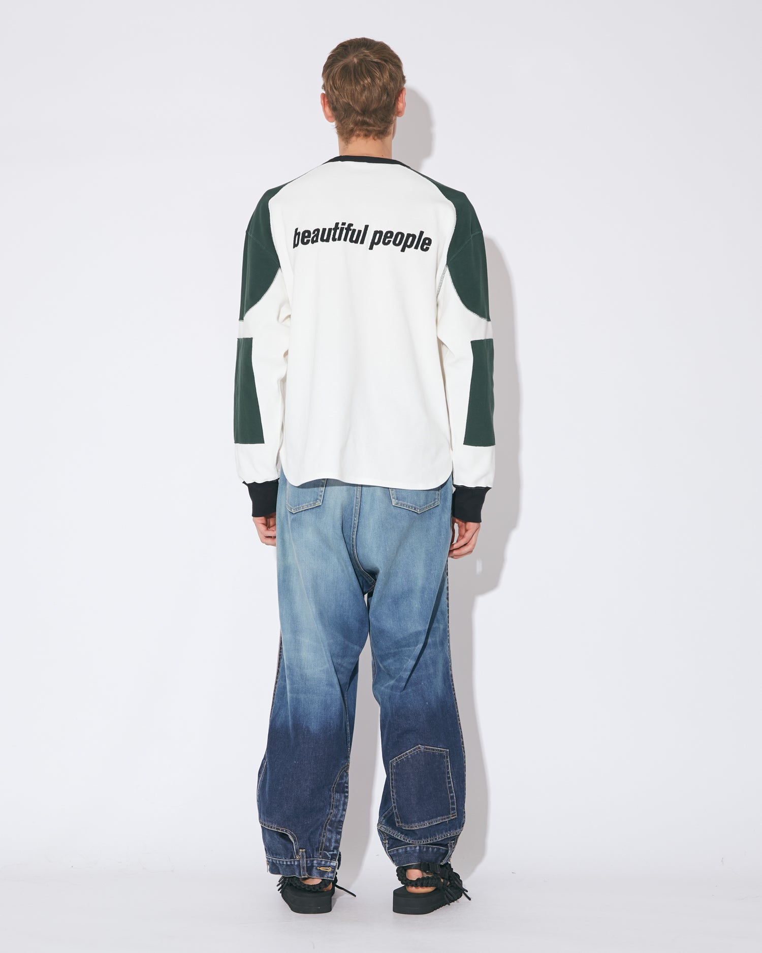 tropical wool mohair side tuck wide pants – beautiful people