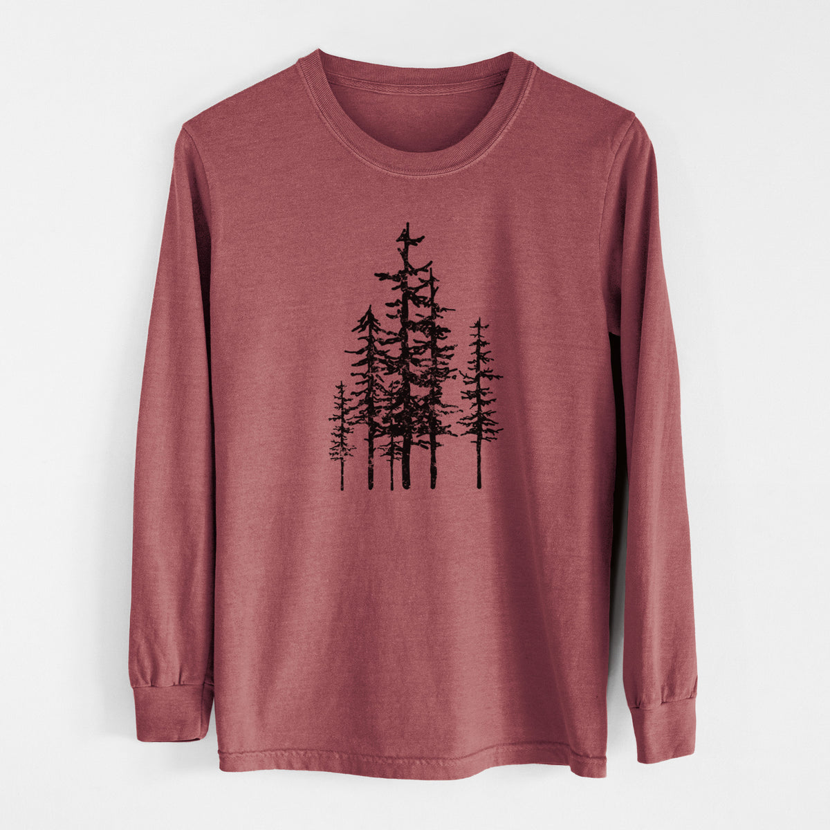 Evergreen Trees - Unisex Comfort Colors 100% Cotton Long Sleeve