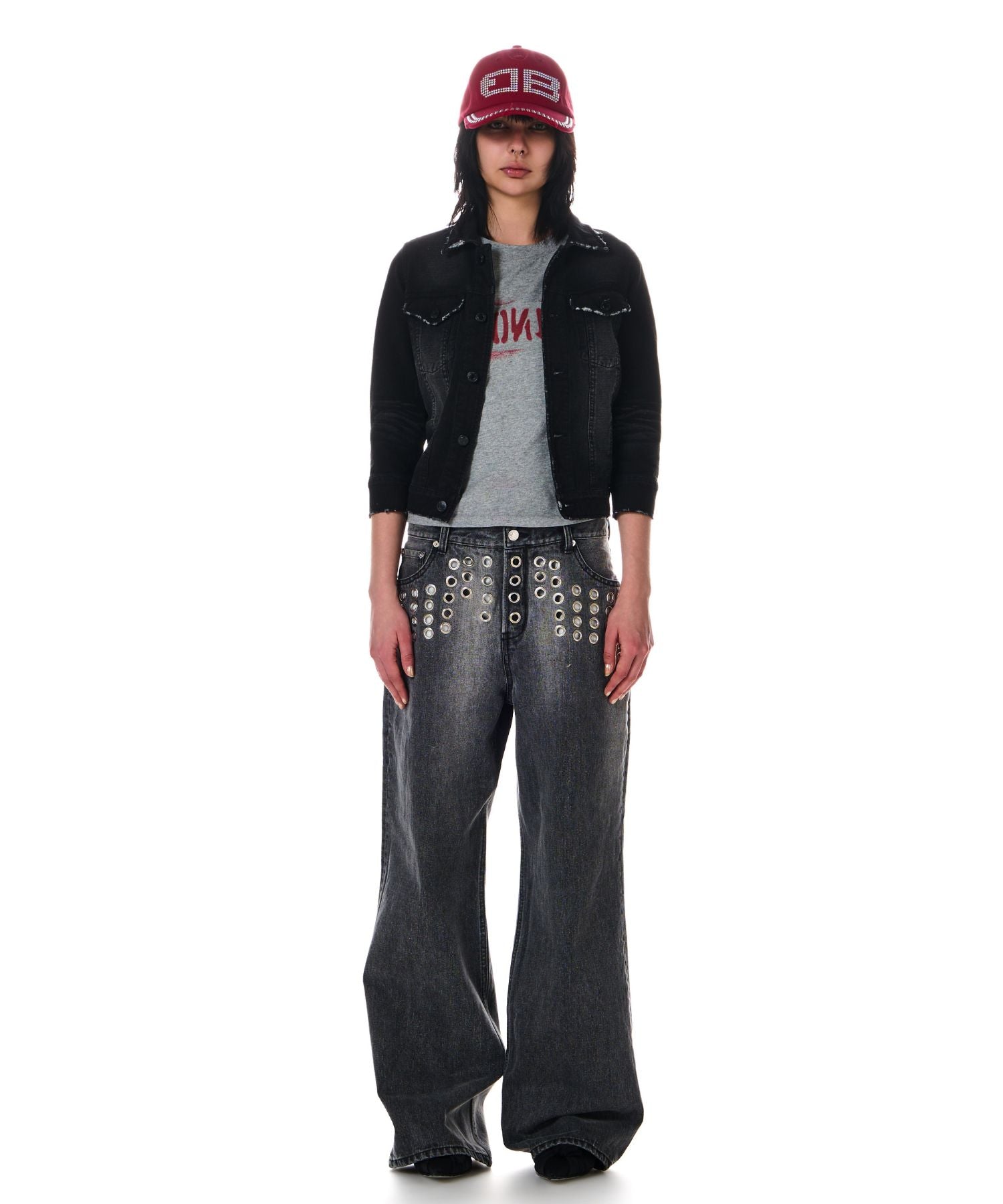 METAL EYELET SEMI LOOSE DENIM – BEEDEN