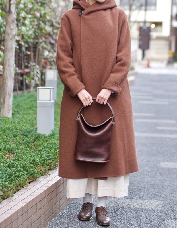 R&D.M.Co- / OLDMAN'S TAILOR WOOL FELT KNIT HOODIE COAT オールド