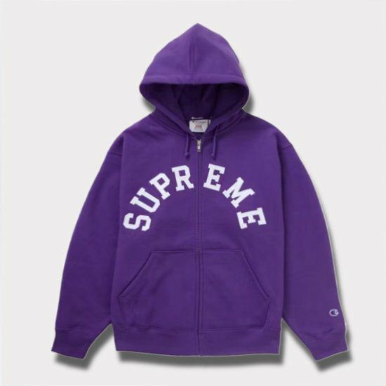 Supreme 2024SS Champion Zip Up Hooded Sweatshirt | パープル 紫