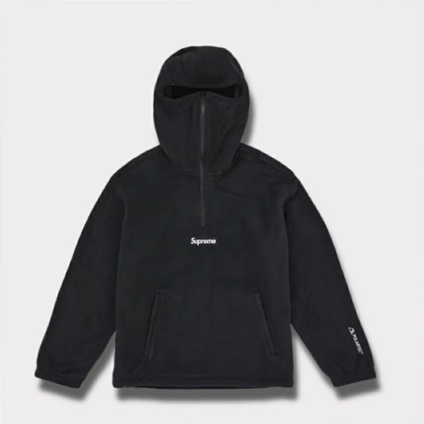 Supreme XL ジップアップカーディガン ブラック/ターコイズ Supreme XL