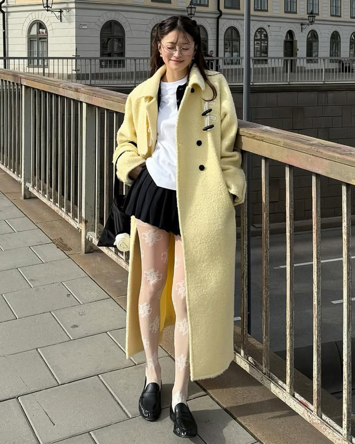BIBIY. MADE | MANON DUFFLE COAT YELLOW｜Bibiy.