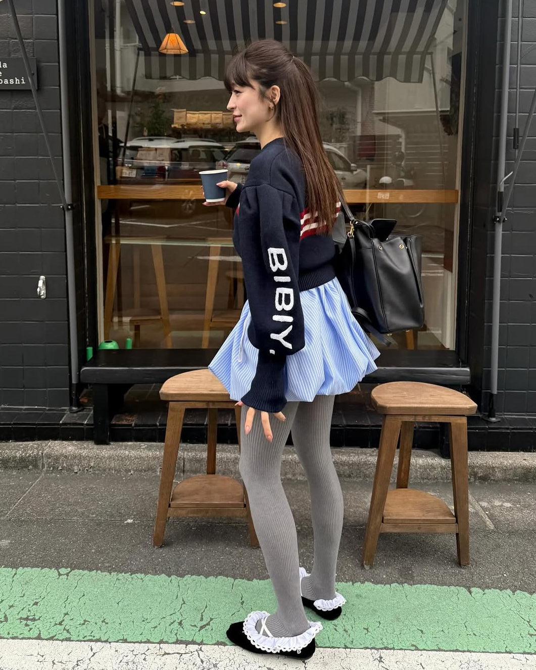 BIBIY. MADE | BLAIR BALLOON SKIRT BLUE｜Bibiy.