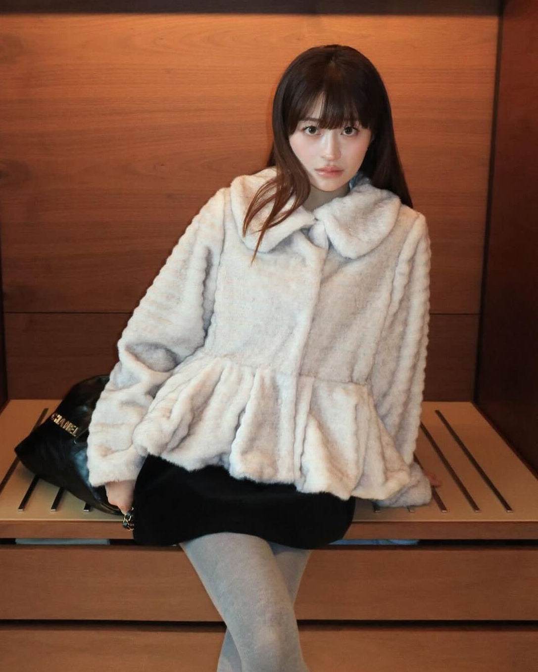 BIBIY. MADE | DORA PEPURAMU FUR COAT BEIGE｜Bibiy.