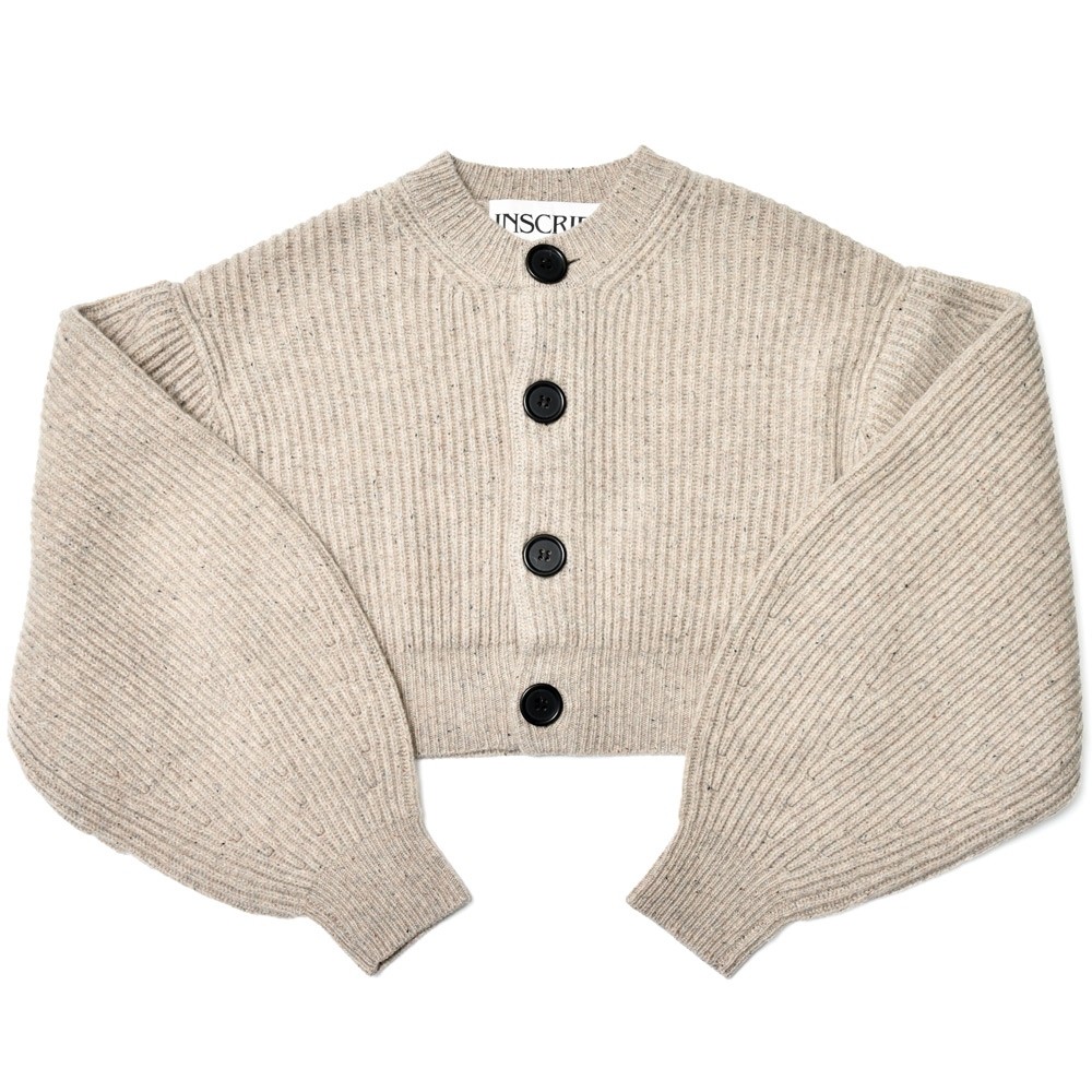 INSCRIRE(アンスクリア)K11 ローゲージウールクロップドカーディガン