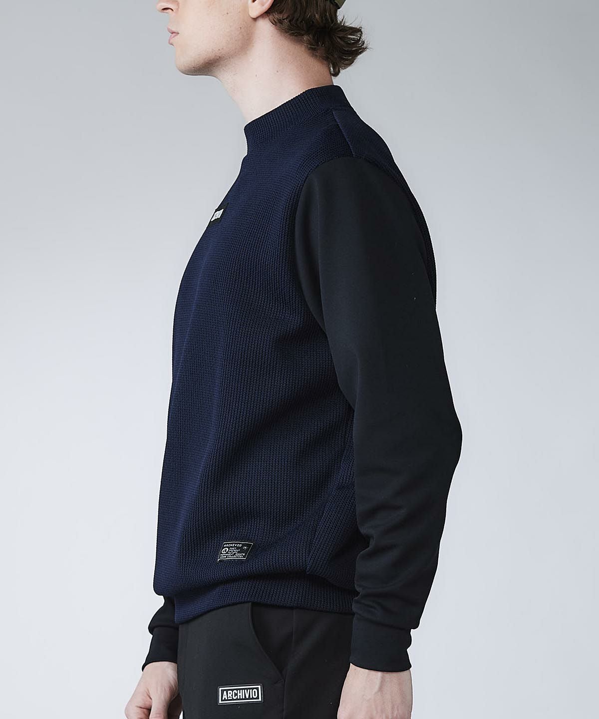 メンズ】ニット切替プルオーバー|アルチビオ - ゴルフウェアや婦人服通販