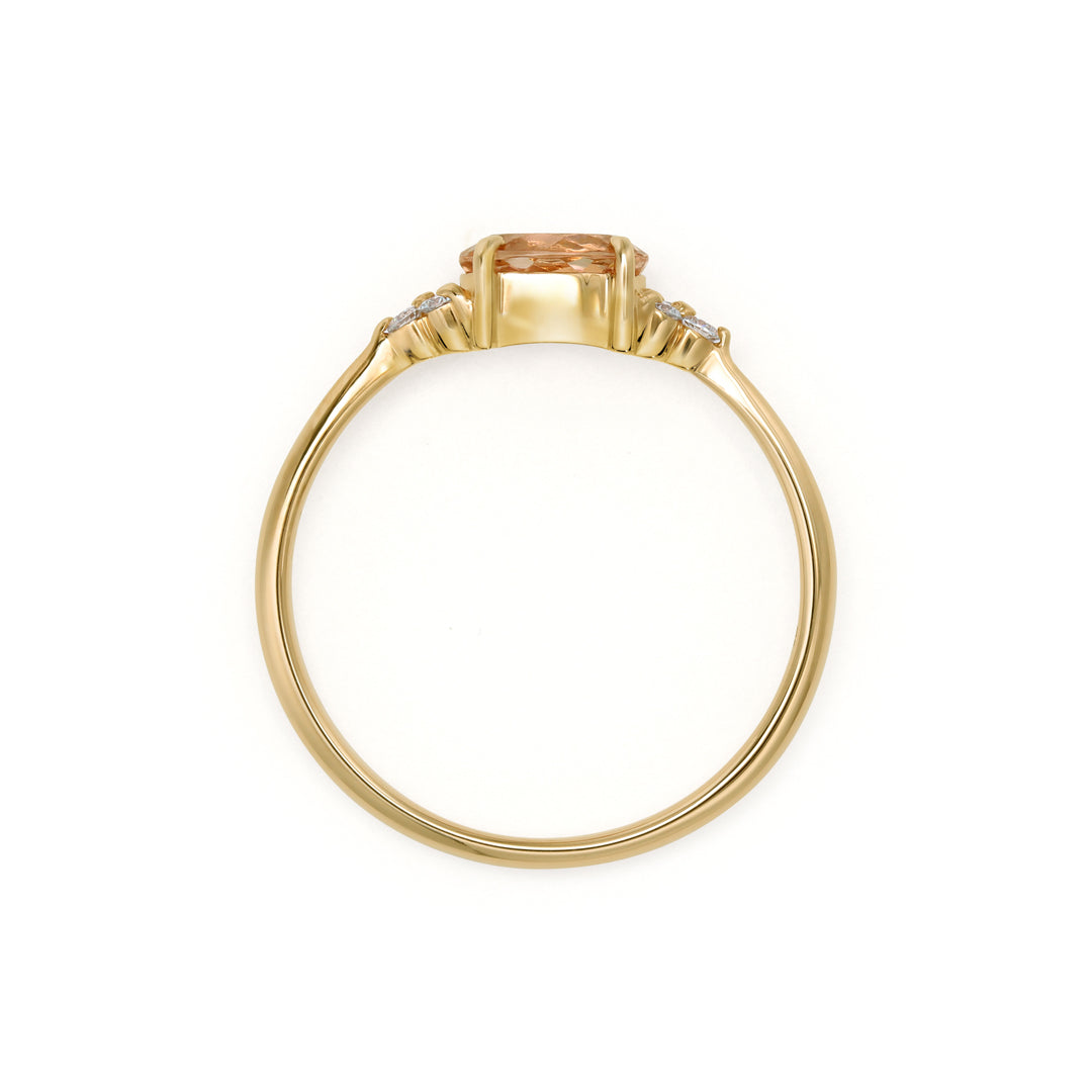 ビズー公式】インペリアル トパーズ ダイヤモンド K18(18金) リング