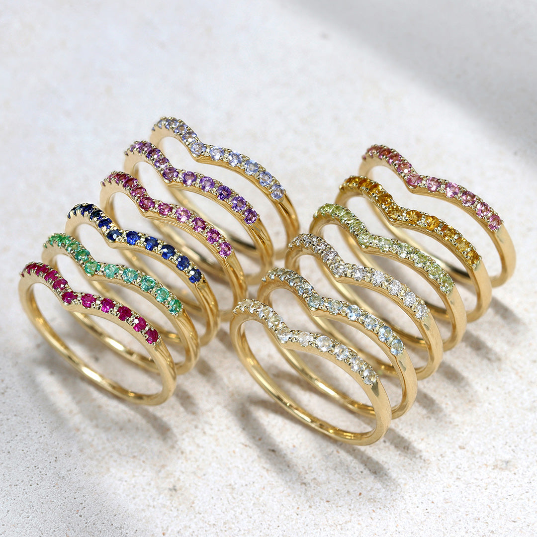 ブルームーンストーン・メルヴェ(エタニティ)6月誕生石リング