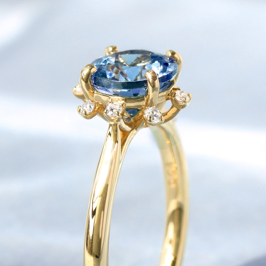 ビズー公式】タンザナイト×ダイヤモンド K18/PTリング・ルミリエム