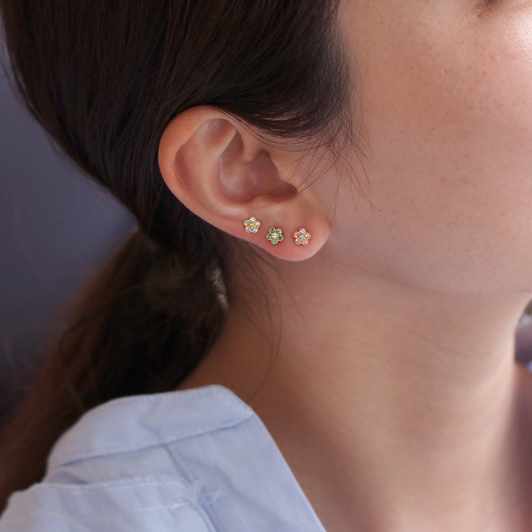 ビズー公式】ピンクトルマリン ブルートパーズK10 K18(18金) ピアス