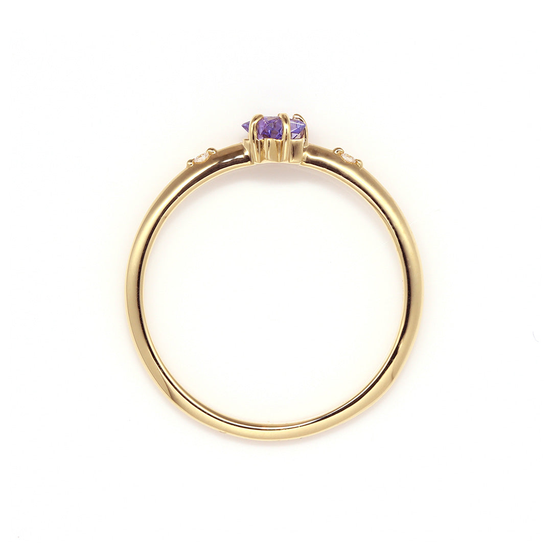 ビズー公式】タンザナイト×ダイヤモンド K18/K10リング・アルガ | 希少