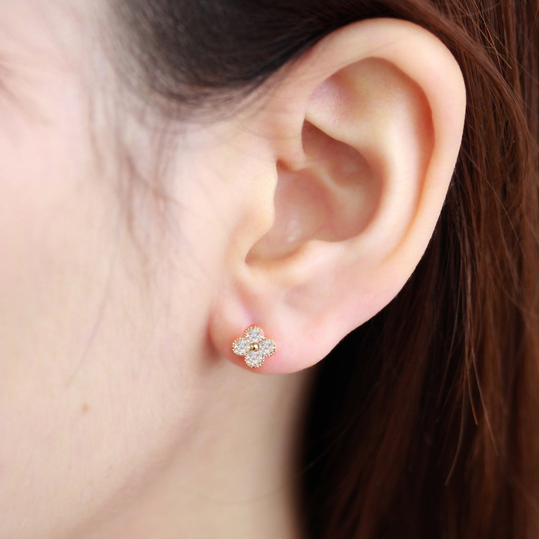 ビズー公式】ダイヤモンド (SIクラス) K18 ピアス(片耳) アナイス