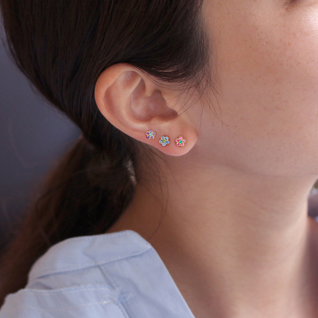 ビズー公式】アクアマリン イエローサファイア K10 K18 ピアス