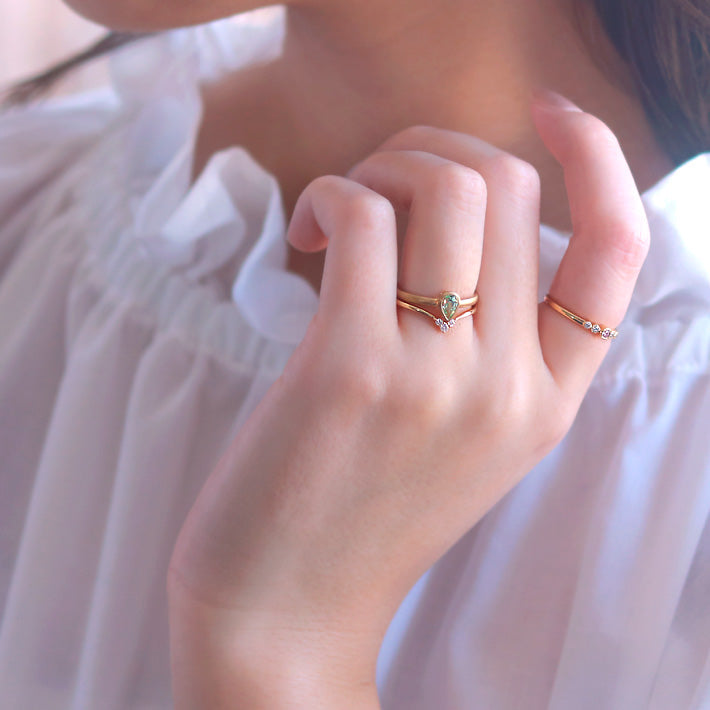 ビズー公式】ダイヤモンド PT K18 リング | 希少石カラーストーンの