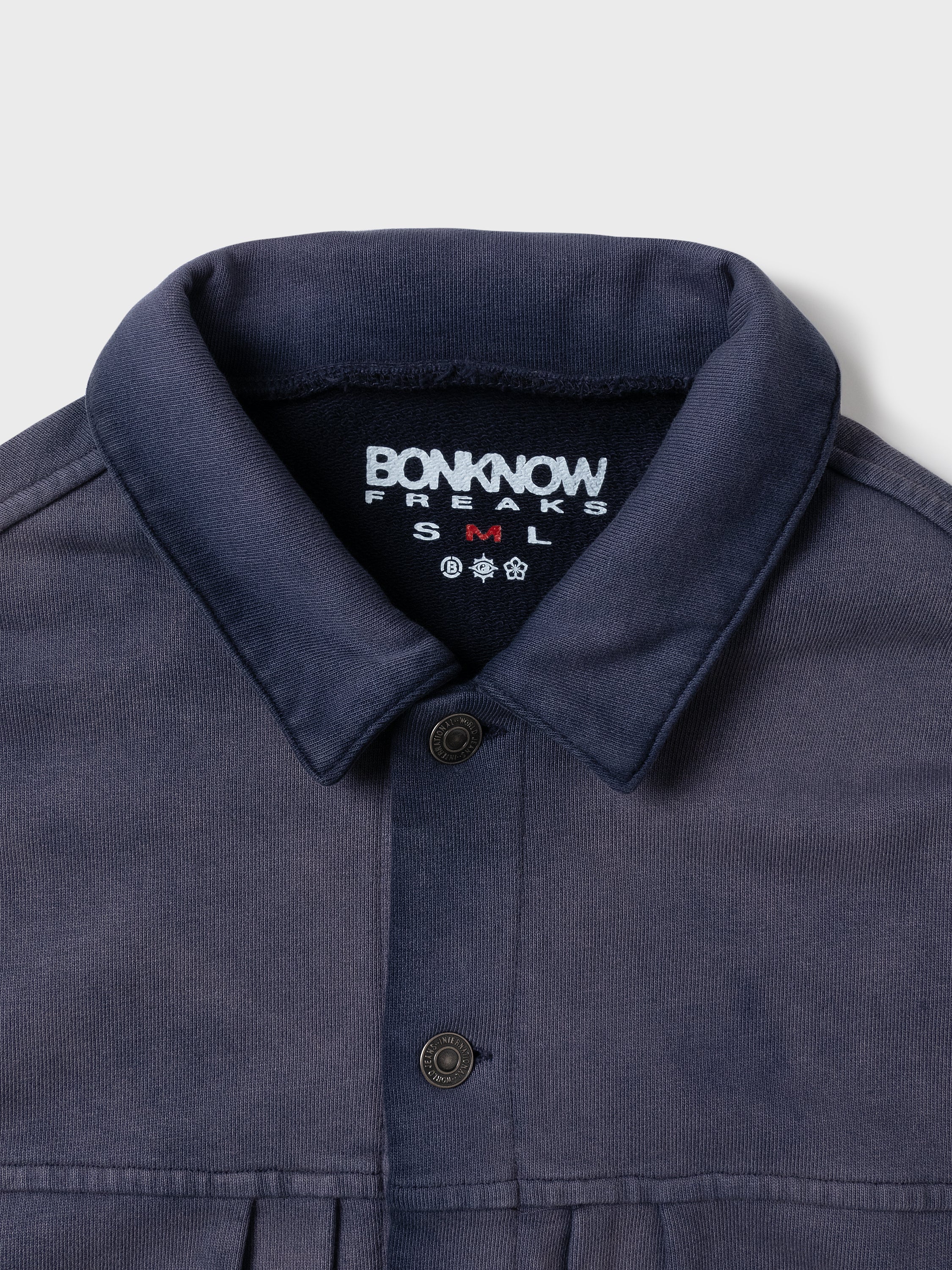 TYPE-001 SWEAT TRUCKER JACKET NAVY – BONKNOW FREAKS