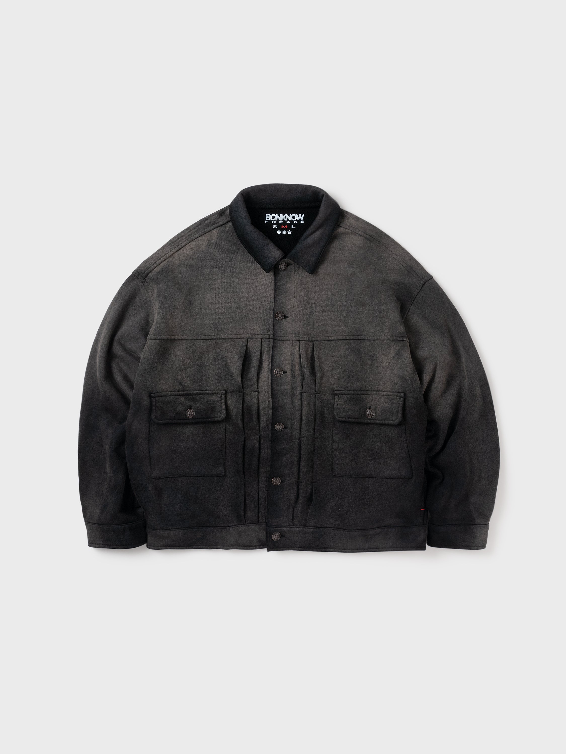 TYPE-001 SWEAT TRUCKER JACKET BLACK – BONKNOW FREAKS