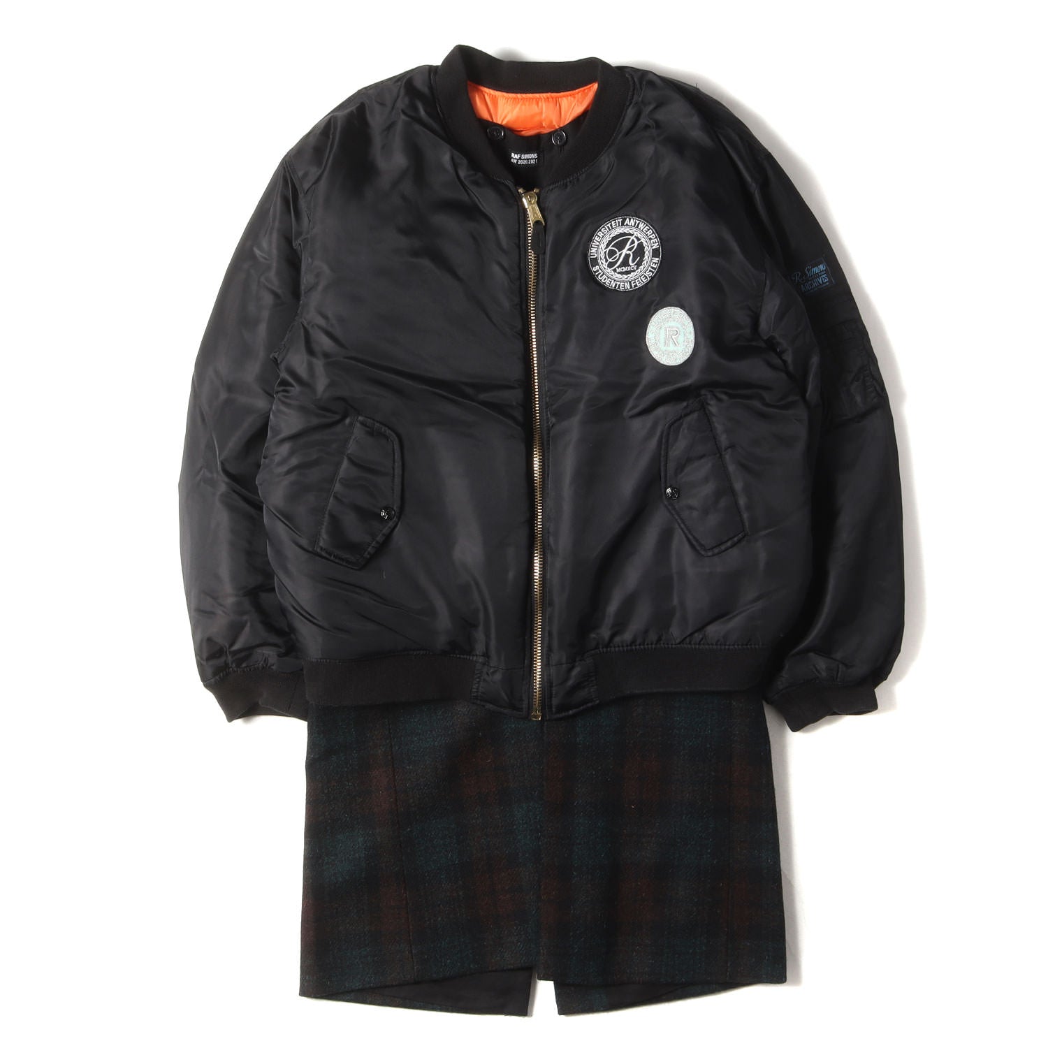 RAF SIMONS (ラフシモンズ) 20AW 2WAY バイカラーライナー ボンバー