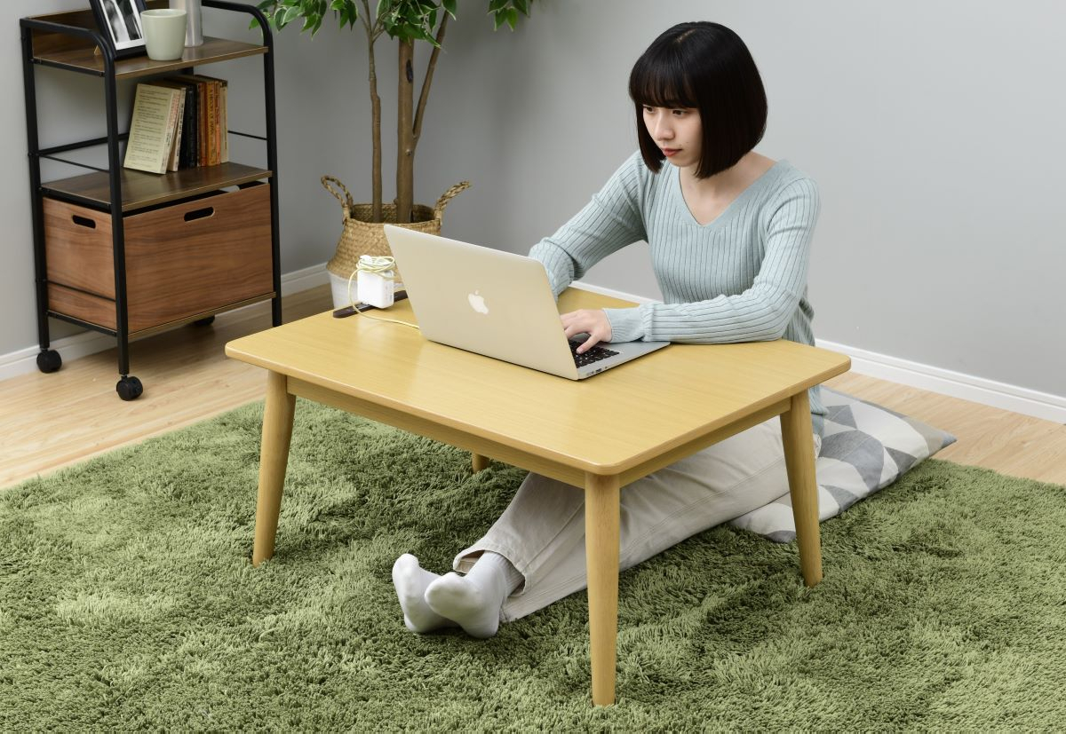 商品情報_コンセントタップ付きリビングテーブルこたつ (80×60cm