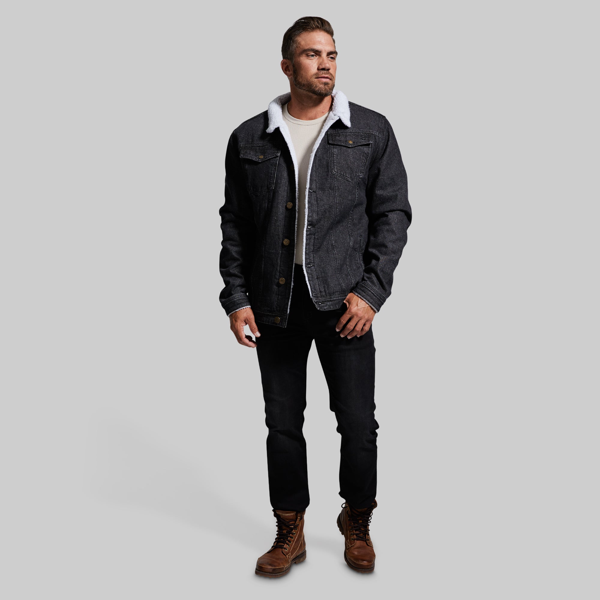 Denim Jacket | Sherpa Lined Denim Jacket | Sherpa Lined Coat