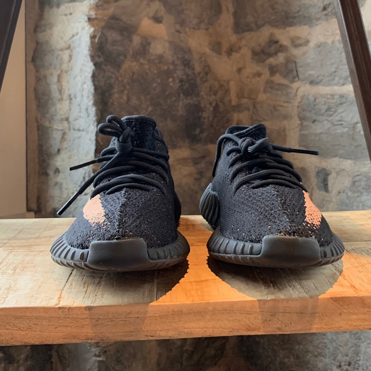 Adidas Yeezy Boost 350 V2 Core Black Copper Stripe Sneakers