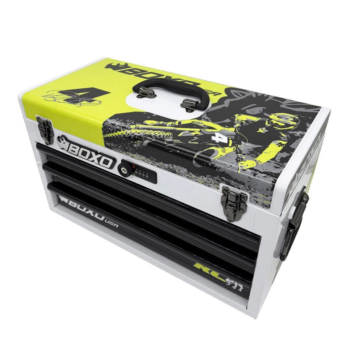 MotoBox | Ricky Carmichael 3-Drawer Portable Tool Box with 103