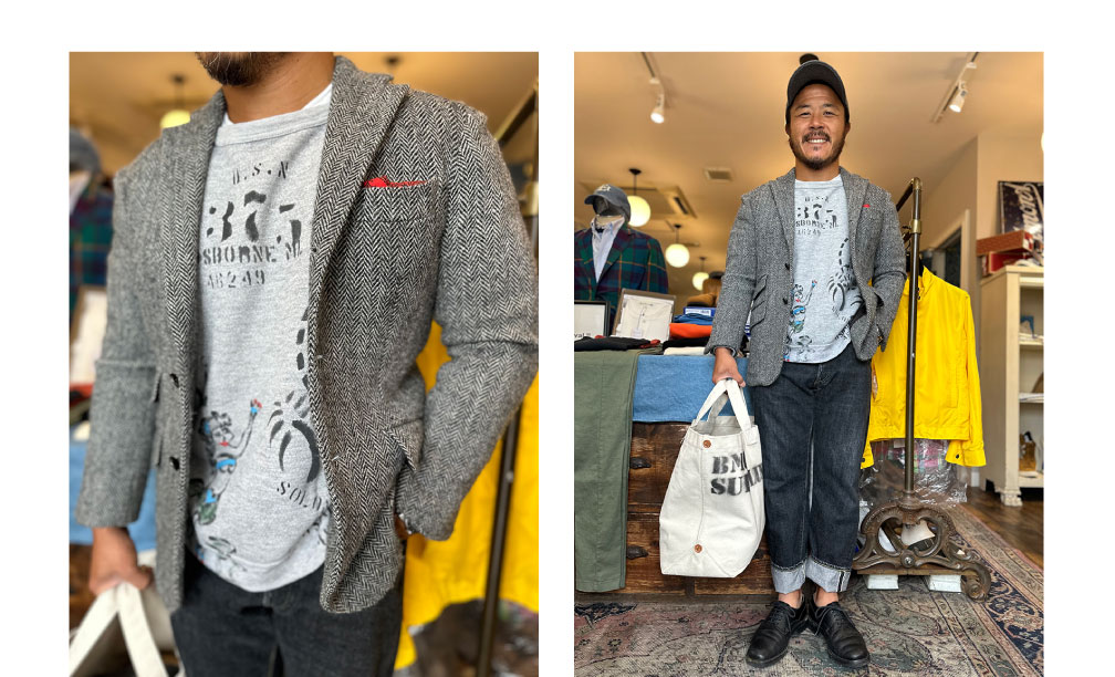 商品一覧 :: SHANANA MIL 60's Vintage Crewneck Sweatshirt Painted