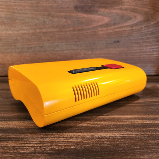 SEIKOパタパタ目覚まし時計 サービス付き 乾電池式オレンジ昭和レトロ