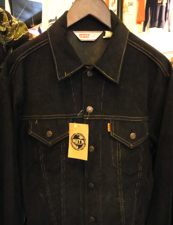 70's LEVI'S 70505 1559 BLACK CORDUROY JACKET 