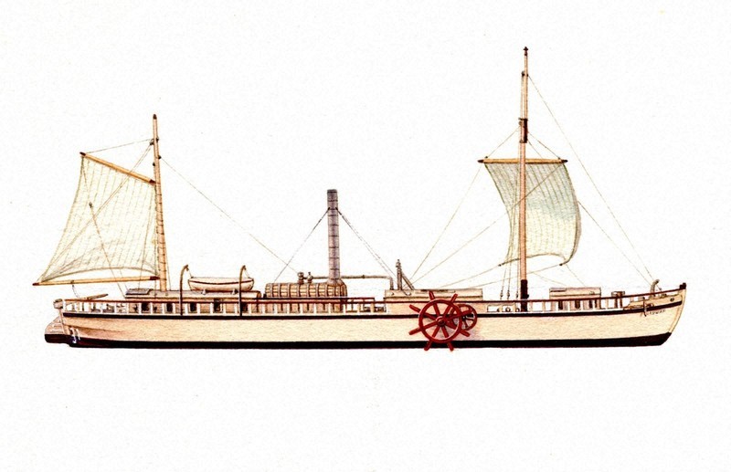 外輪蒸気船「クラーモント」が初の営業航海に成功: 今日の海の日