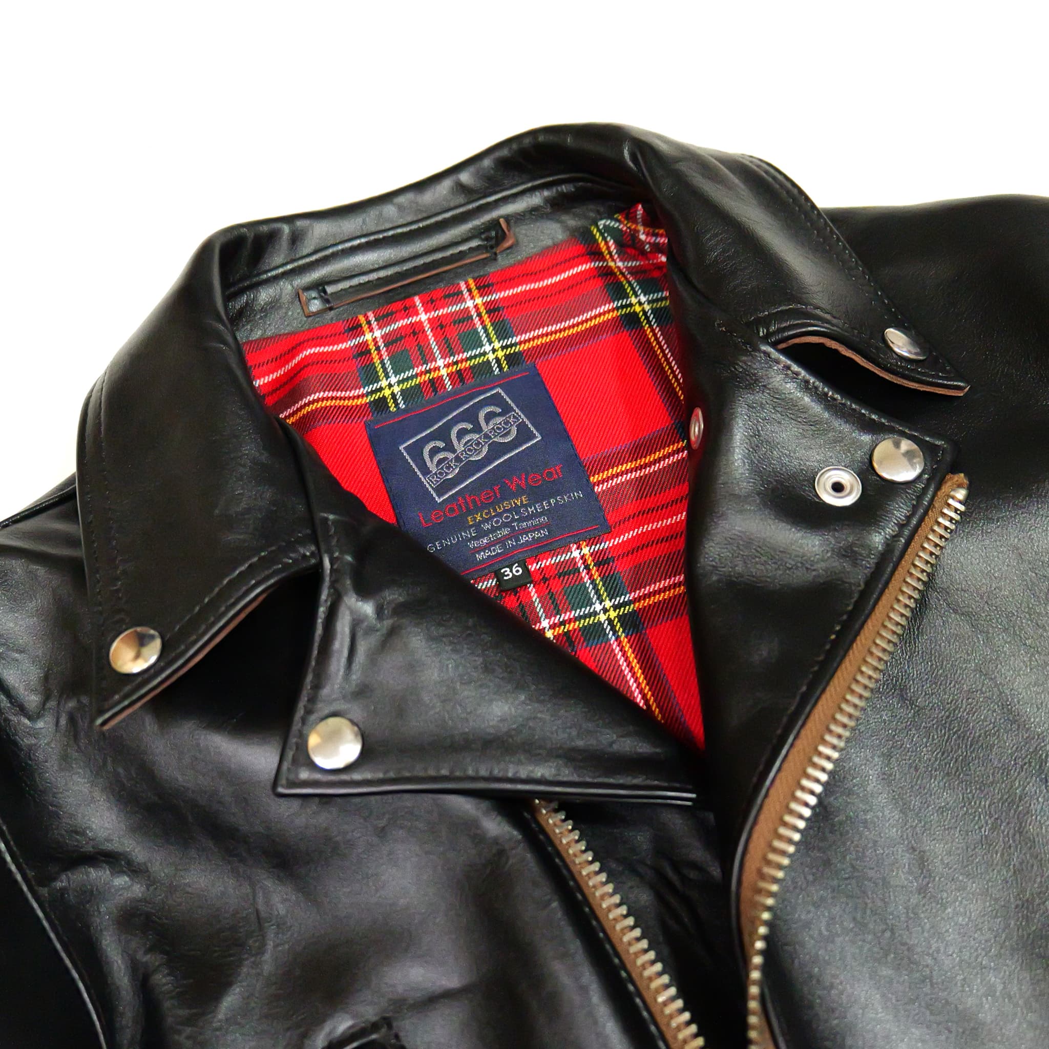 日本製】666 ライダース LJM-9TF ブラック 34 赤タータン 日本製】666