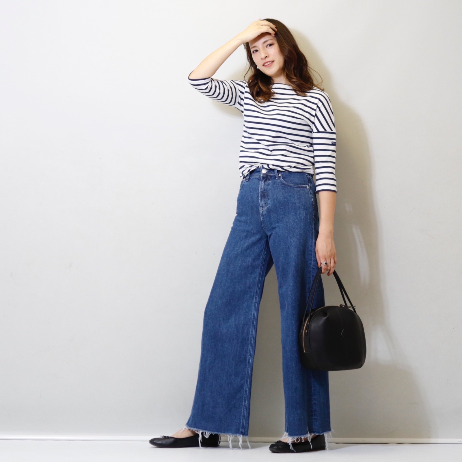 Yanuk (ヤヌーク) 57123306 ワイドフレアデニムパンツ | BLUEBEAT ONLINE