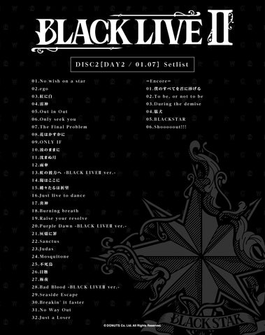 初回限定版Blu-ray / BLACK Ver.】 2nd LIVE「BLACK LIVEⅡ