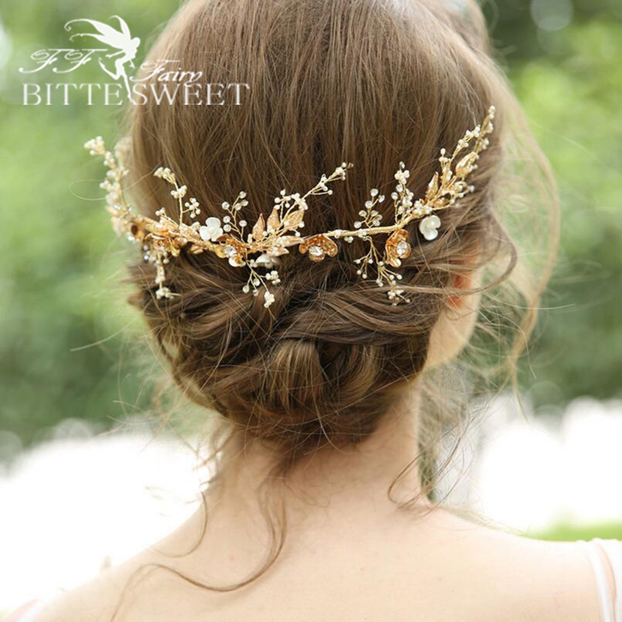 ac178hm】 ツウィッグフラワーワイヤーアクセサリー 【サイズ】約28.5