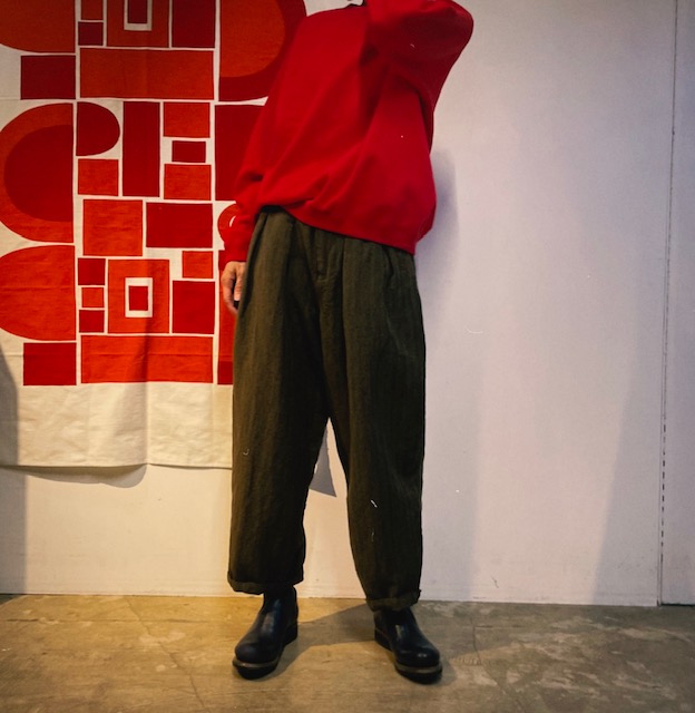 kaval / phoenix pants ”wool linen herringbone”(カヴァルのウール