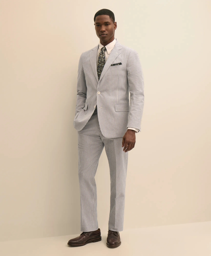 Men's Classic Fit Cotton Seersucker 1818 Suit | Brooks Brothers