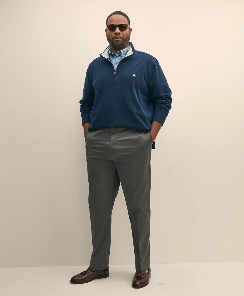 Men's Cotton Sueded Jersey Half-Zip Shirt | Brooks Brothers