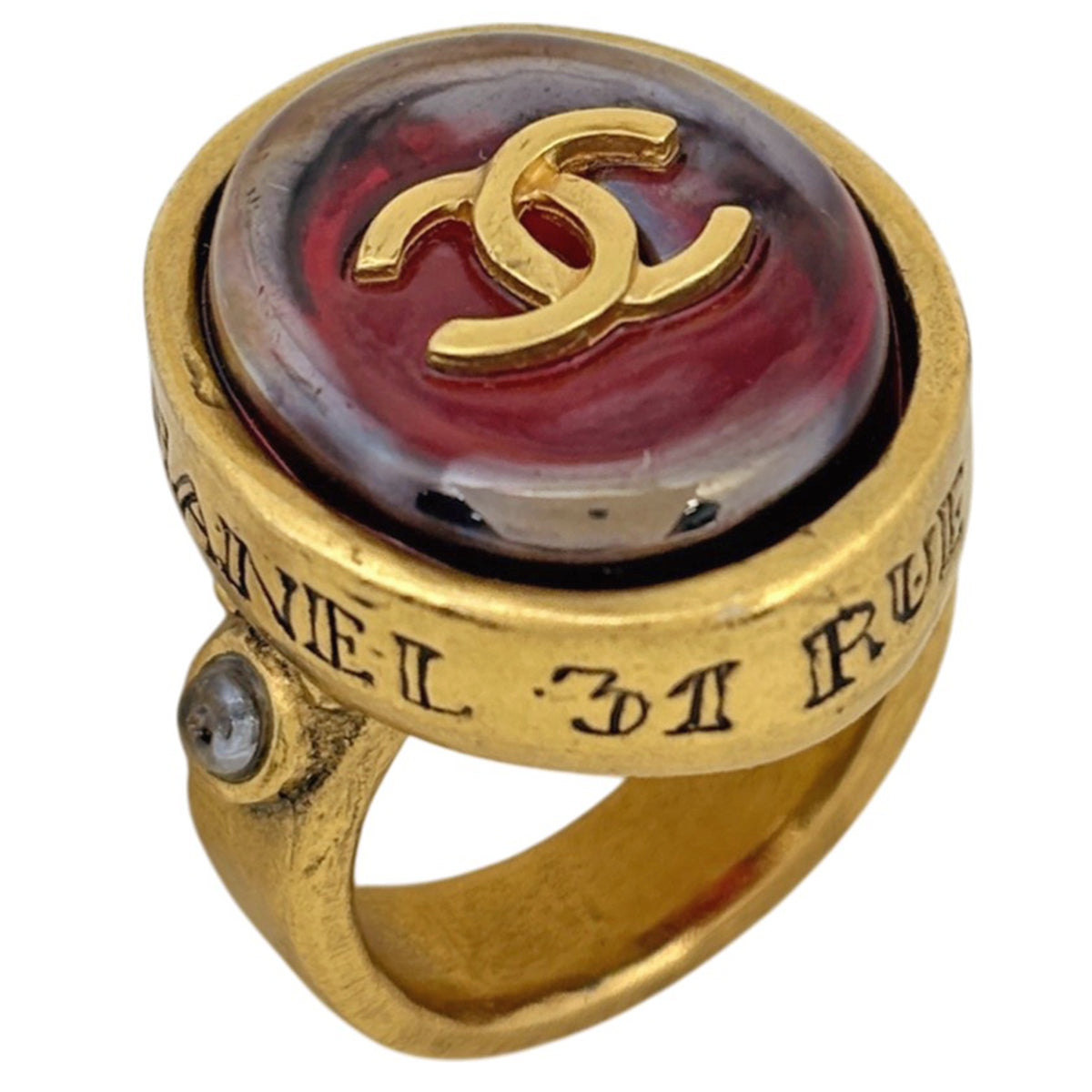 シャネル ココマーク リング 11号 GP レディース ブランドアクセサリー