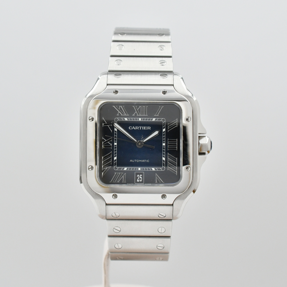 カルティエ サントス ドゥ カルティエLM 青文字盤 SS/AT WSSA0030 買取