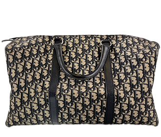 トロッター キャンバス レザー ネイビー ベージュ ボストンバッグ|古い