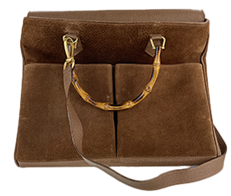 バンブー スエード ネイビー ハンドバッグ|古い買取実績|キズ・汚れ