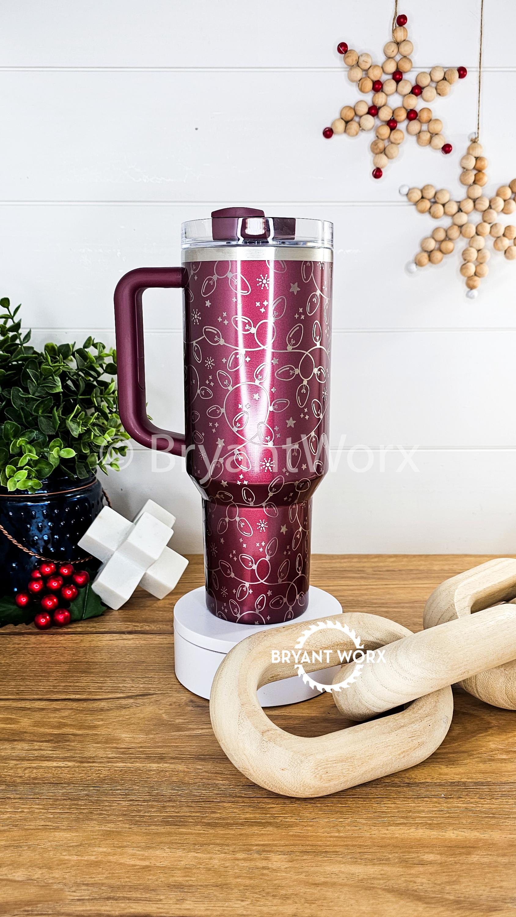 Christmas Lights | Engraved Stanley® Tumbler | 40oz – Bryant Worx
