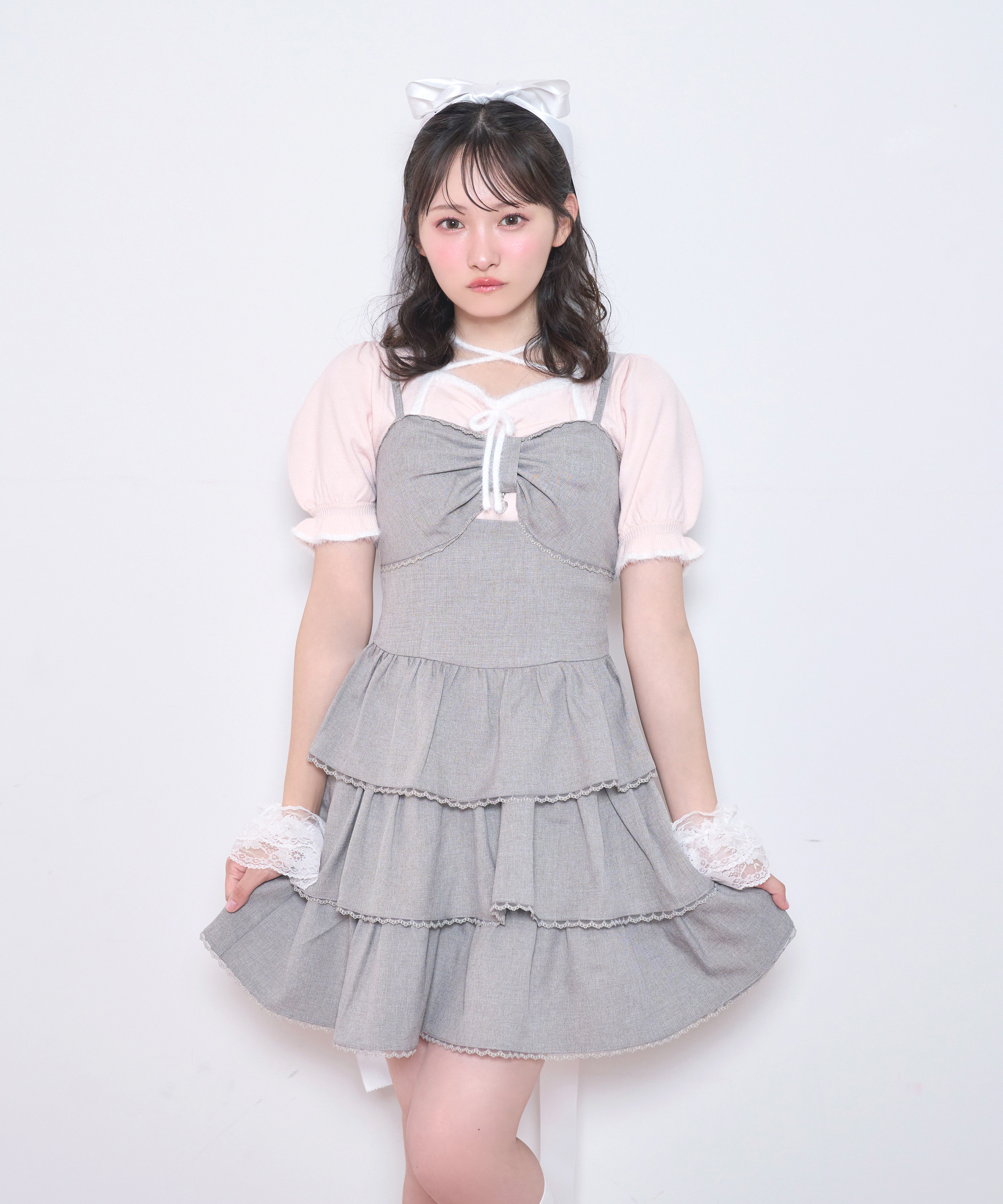 リボンロゴチャーム3段フリルジャンスカ – BUNNY APARTMENT