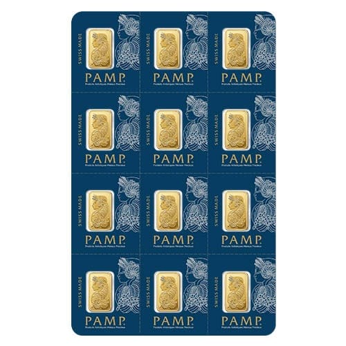 PAMP Gold Multigram Minted Bar 12 x 1g Sheet - Bullion Now