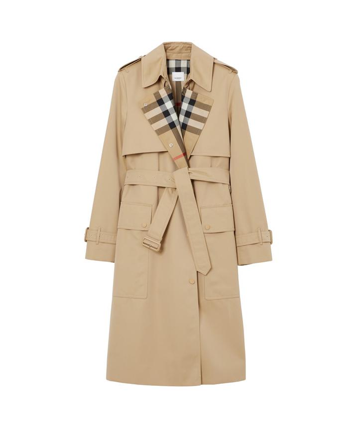 burberry/バーバリー通販 | ロング チェックラペル ギャバジン