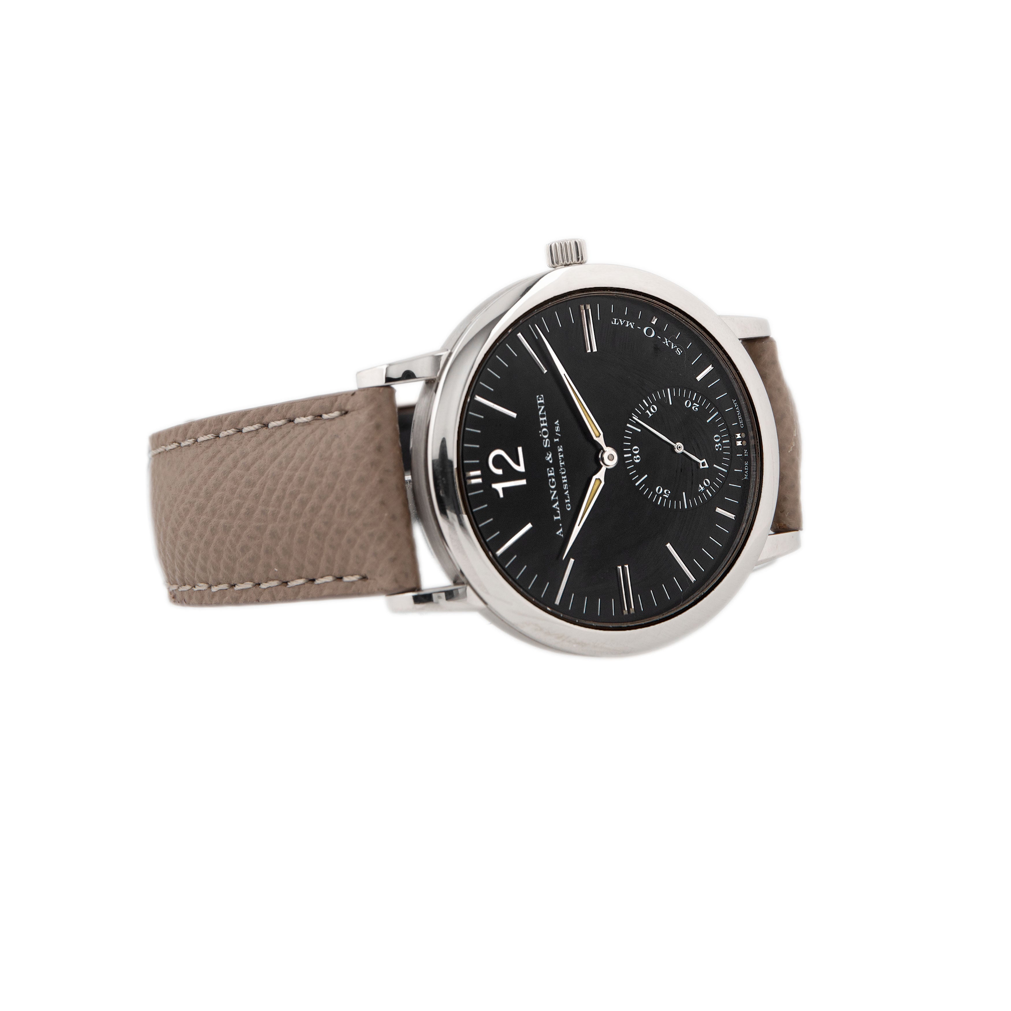 A. Lange & Sohne Saxonia Langematik Sax-O-Mat White Gold Black